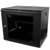 Cumpara ieftin CABINET 19&Prime; SPACER 9U 500x450mm, fixare pe perete, Flatpack (dezasamblat),