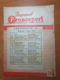 Revista programul pronosport 18 iulie 1954