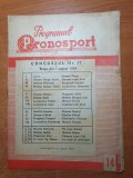 Revista programul pronosport 18 iulie 1954