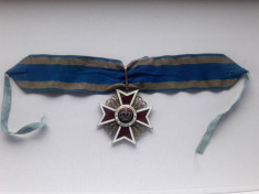 Ordinul Coroana Romaniei in grad de Comandor civil , model 1, argint marcat foto
