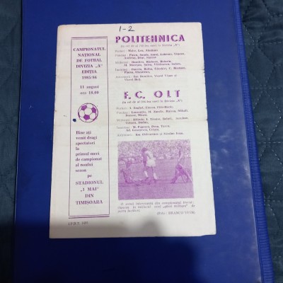 Program Poli Timisoara - FC Olt foto