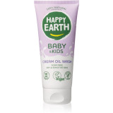 Happy Earth 100% Natural Cream Oil Wash for Baby &amp; Kids ulei de curatare pentru piele uscata si sensibila 200 ml