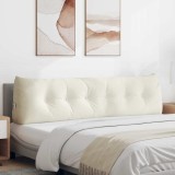 vidaXL Perna pentru spate Crem 180 x 24 x 50 cm Catifea 42014583