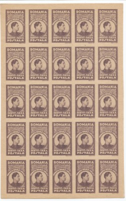 Romania, LP V.6c/1947, Fundatia Carol, h. gri, nedant., coala, MNH foto