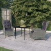 VidaXL Set mobilier pentru grădină, 3 piese, gri deschis 3099661