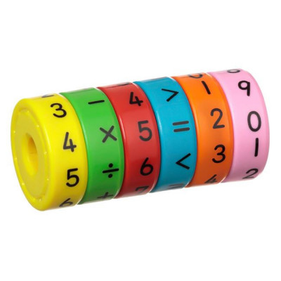 Joc magnetic educativ pentru operații matematice, 11 x 3 x 16 cm, Multicolor foto