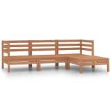 Set mobilier de gradina, 4 piese, maro miere, lemn masiv de pin GartenMobel Dekor, vidaXL