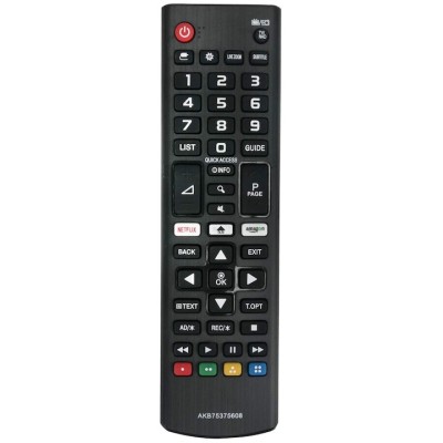 Telecomanda pentru Smart TV LG AKB75375608, Universal, x-remote, Netflix, Amazon Prime, Negru foto
