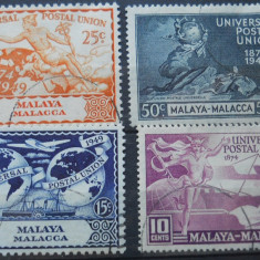 MALAYA MALACCA 1949 SERIE UPU