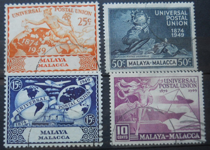 MALAYA MALACCA 1949 SERIE UPU