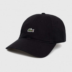Lacoste șapcă de baseball din bumbac culoarea negru, cu imprimeu RK0491-031