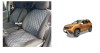 Huse Auto Dacia Duster II 2018-2022, Textil+Piele ECO, Romburi Negru/Albastru, ALM, Set 9 Piese