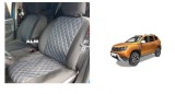 Cumpara ieftin Huse Auto Dacia Duster II 2018-2022, Textil+Piele ECO, Romburi Negru/Albastru, ALM, Set 9 Piese