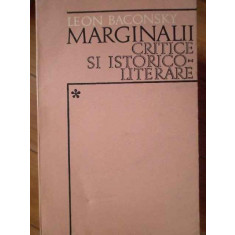 Marginalii Critice Si Istorico-literare - Leon Baconsky ,304466