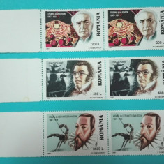 TIMBRE ROMANIA 1997 LP 1428 PERSONALITATI STIINTA SI CULTURA SERIE PERECHE MNH