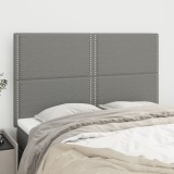 VidaXL Tăblii de pat, 4 buc, gri &icirc;nchis, 72x5x78/88 cm, textil