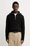 HUGO pulover de bumbac culoarea negru, 50547002