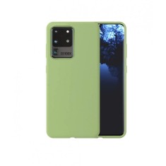 Huse silicon antisoc cu microfibra in interior Samsung Galaxy S20 Ultra , Verde