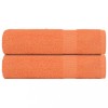 VidaXL Prosoape de baie 2 buc Portocaliu 360 g/m&sup2; 100% bumbac 136908