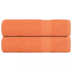 vidaXL Prosoape de baie 2 buc., FROGN, portocalii, 100x150 cm, 100% bumbac 136908