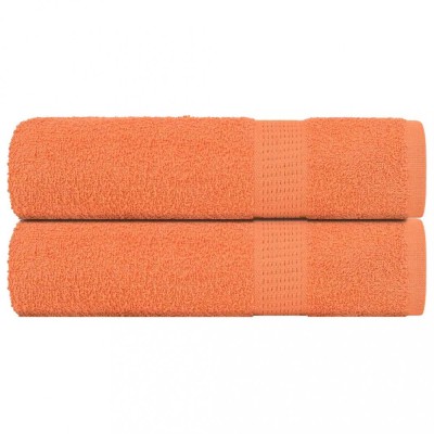 vidaXL Prosoape de baie 2 buc Portocaliu 360 g/m&amp;sup2; 100% bumbac 136908 foto