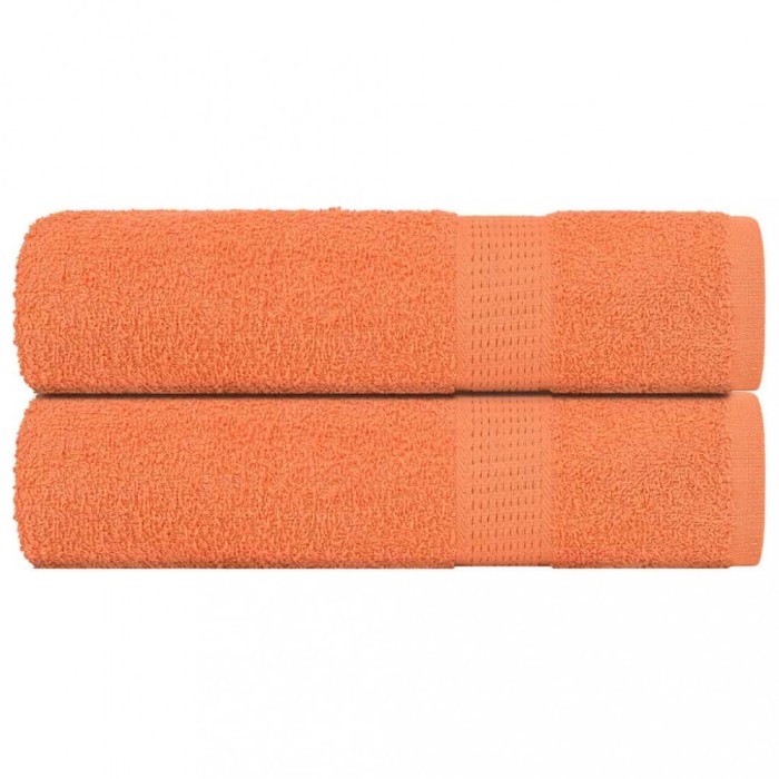 vidaXL Prosoape de baie 2 buc Portocaliu 360 g/m&sup2; 100% bumbac 136908