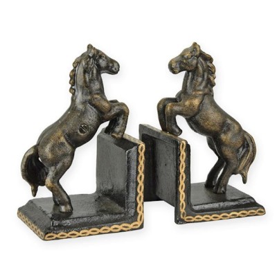 Set doua suporturi de carti din fonta cu cai XL-51 foto