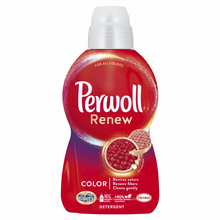 Detergent Lichid Pentru Rufe, Perwoll, Renew Color, 990 ml, 18 spalari