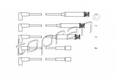 Set fise bujii OPEL ASTRA F Hatchback (53, 54, 58, 59) (1991 - 1998) TOPRAN 202 515 foto