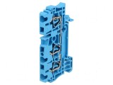 Termoconector de șine 2,5mm&sup2; 1 pistă 3 borne albastru Wemid