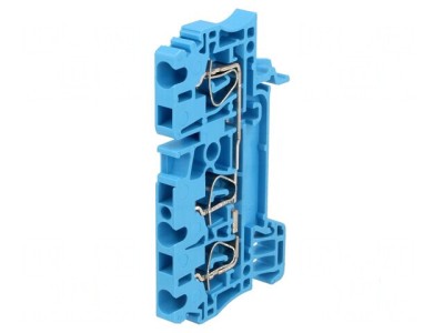 Termoconector de șine 2,5mm&amp;sup2; 1 pistă 3 borne albastru Wemid foto