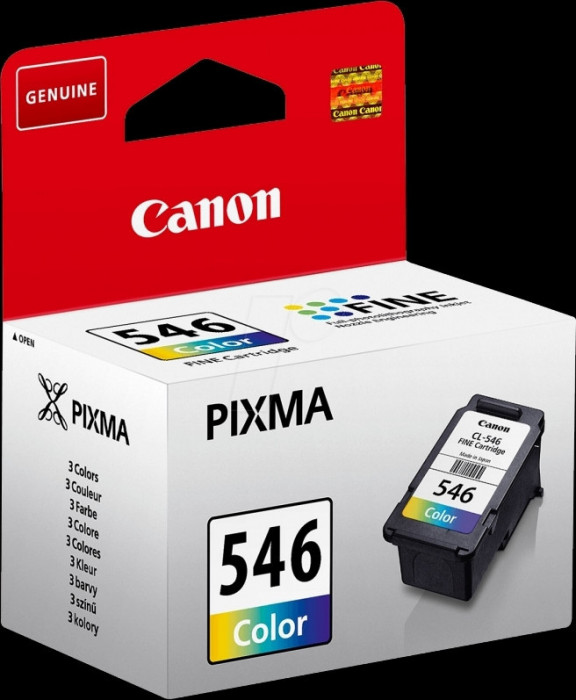 Cartus Cerneala Original Canon Color, CL-546, pentru Pixma