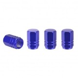 Capace Valve Auto Hexagonale 16mm Albastre - Set 4 Bucati - Ornamente Tuning Exterior