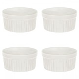 Set boluri, 4 piese, 175 ml, Ceramica, Ecru