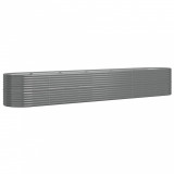 Cumpara ieftin Strat inaltat gradina gri 440x80x68cm otel galvanizat