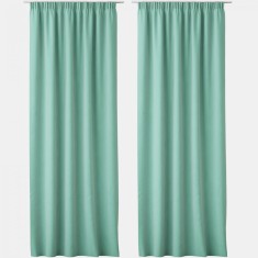 Set 2 Draperii Lola cu rejansa Jemidi, 140 x 250 cm, Verde, Poliester, 55308.79.02