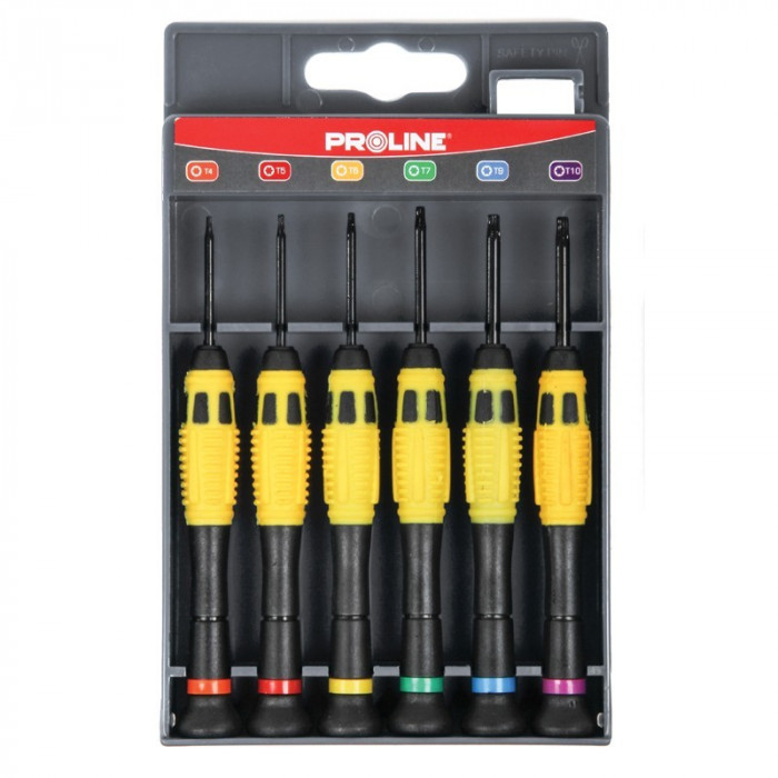 Set surubelnite precizie torx NI-CR-MO Proline, 6 piese/set