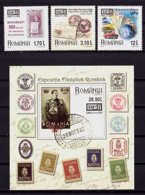 RO 2019 ,LP 2254 +a &amp;quot;EFIRO 2019 &amp;quot;, serie + colita 805 ,MNH foto