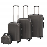 Set de valize cu carcasa tare, antracit, 4 buc. GartenMobel Dekor, vidaXL