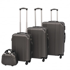 Set de valize cu carcasa tare, antracit, 4 buc. GartenMobel Dekor