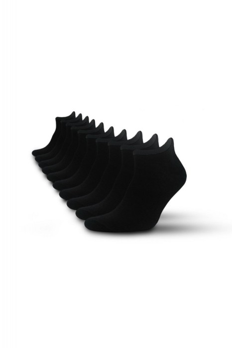 Set 10 perechi sosete bumbac scurte negre barbati 39-46 Ministry of Socks