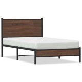 Cumpara ieftin Cadru pat metalic fara saltea, stejar maro, 100x200 cm