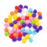 Pompoane sclipici cu diametru 20 mm,multicolor,28 bucati set