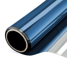 Set 2x Folie albastra cu efect de oglinda pentru geamuri, 60 x 300 cm, BZRSH