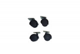 Set 4 rotile plastic diametru de 40 mm cu flansa