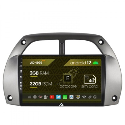 Navigatie Toyota RAV4 (2001-2006), Android 12, E-Octacore 2GB RAM + 32GB ROM, 9 Inch - AD-BGE9002+AD-BGRKIT109 foto