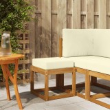 vidaXL Bancă de exterior natural 43 x 43 x 37 cm Lemn Solid de Acacia 900658