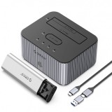 Cumpara ieftin Docking Station Orico IT28E-C pentru HDD / SSD SATA 2.5inch / 3.5inch - SSD SATA M.2 NVMe, Gri