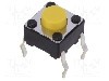 Microintrerupator 6x6x3.5mm, (ON)-OFF, SPST, ALPS - SKHHCRA010