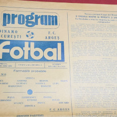 Program meci fotbal DINAMO Bucuresti - FC ARGES Pitesti (24.02.1990)